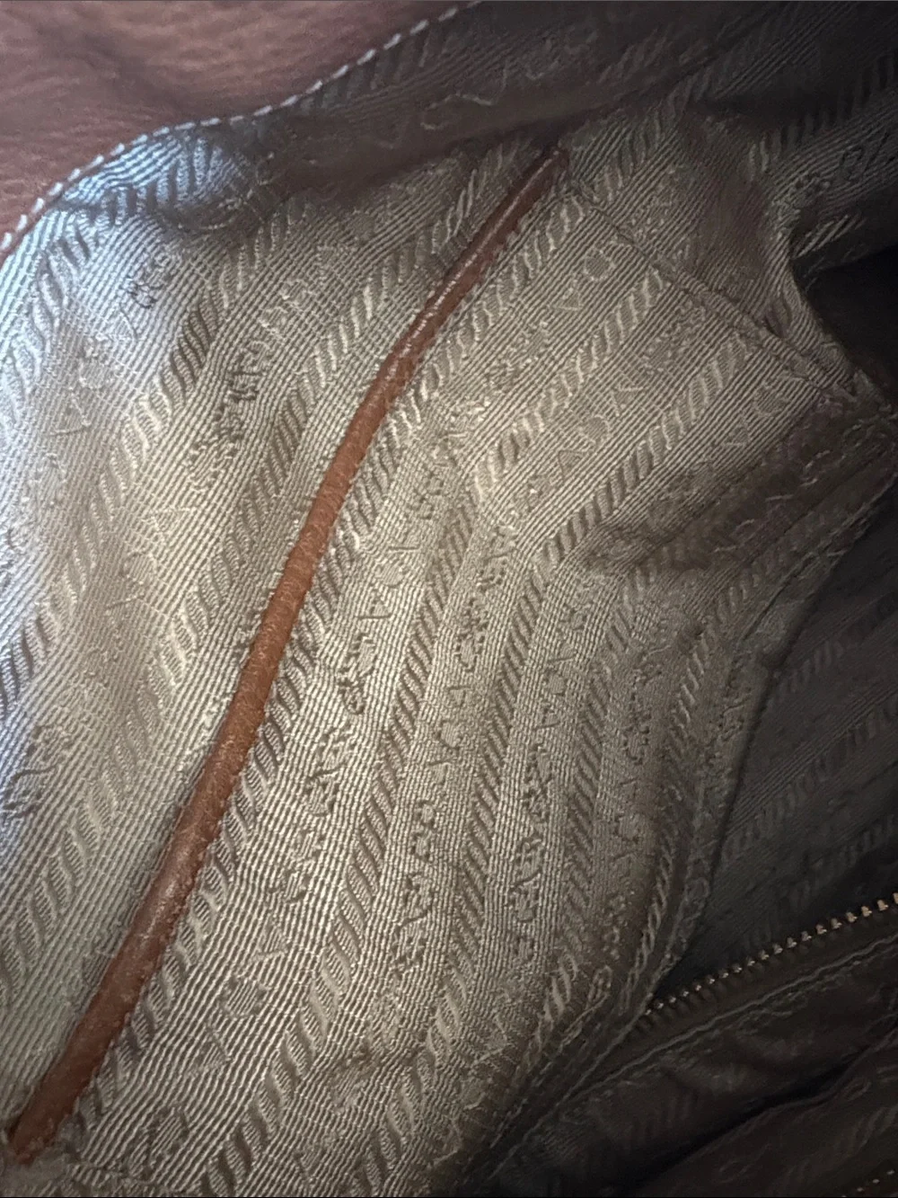 Prada handbag with Tan Leather Trim